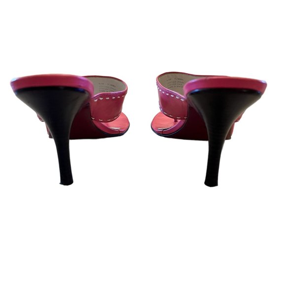 H Hilfiger Pink Leather Heels Size 6.5 - Picture 4 of 10